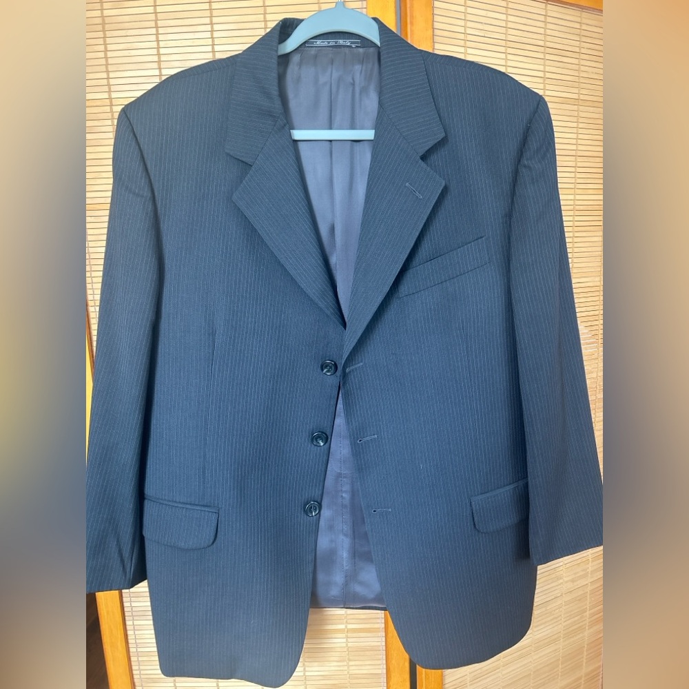 Fendi Uomo Pinstripe Wool Blazer 48R / 38R – Made in IT Super 100’s Virgin Wool